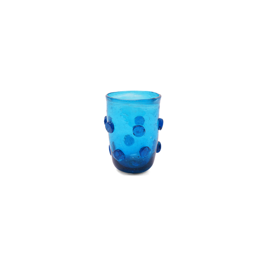 KILIIM |Studded Recycled Glass Cup: Blue