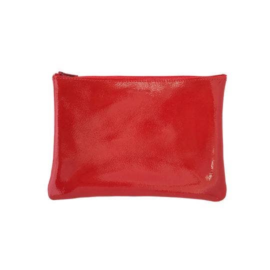 Medium Zip Pouch: Foil Black