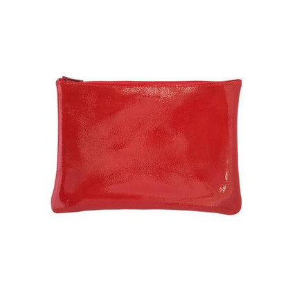 Medium Zip Pouch: Candy Patent Turquoise