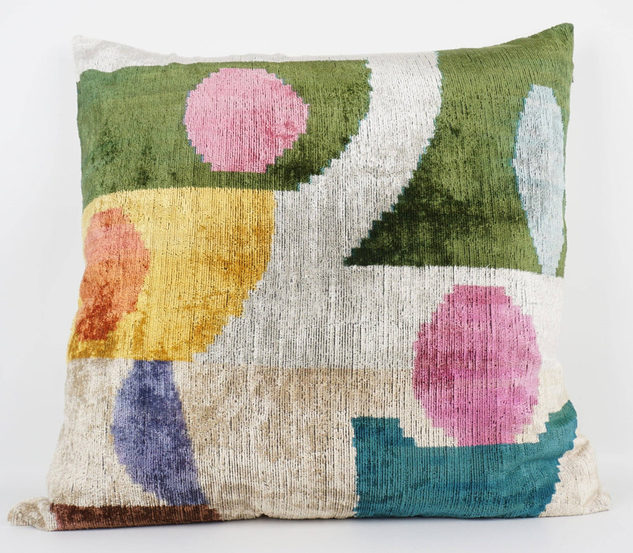 HANDMADE IKAT SILK/VELVET PILLOW | 24