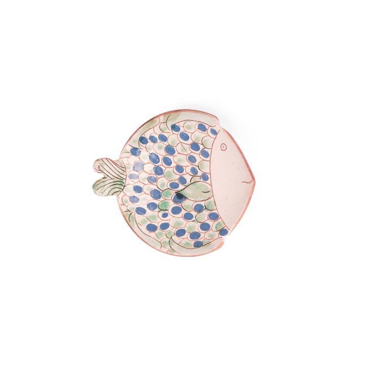 KILIIM | Small Blue Fish Ceramic Plate