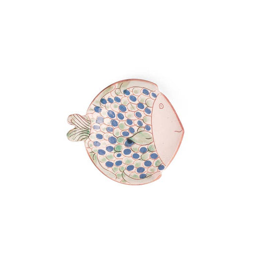 KILIIM | Small Blue Fish Ceramic Plate