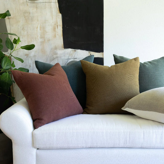 Anika Solid Mustard Pillow | 22" x 22"