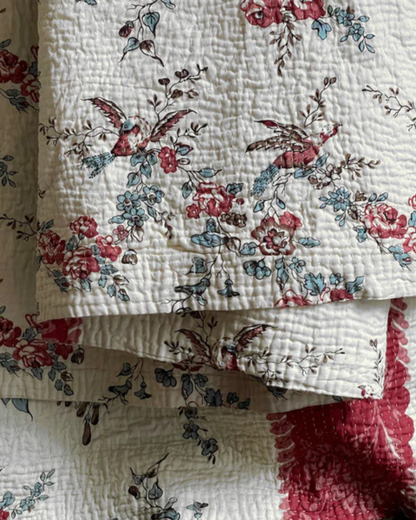 18 c. French Floral King Bedcover