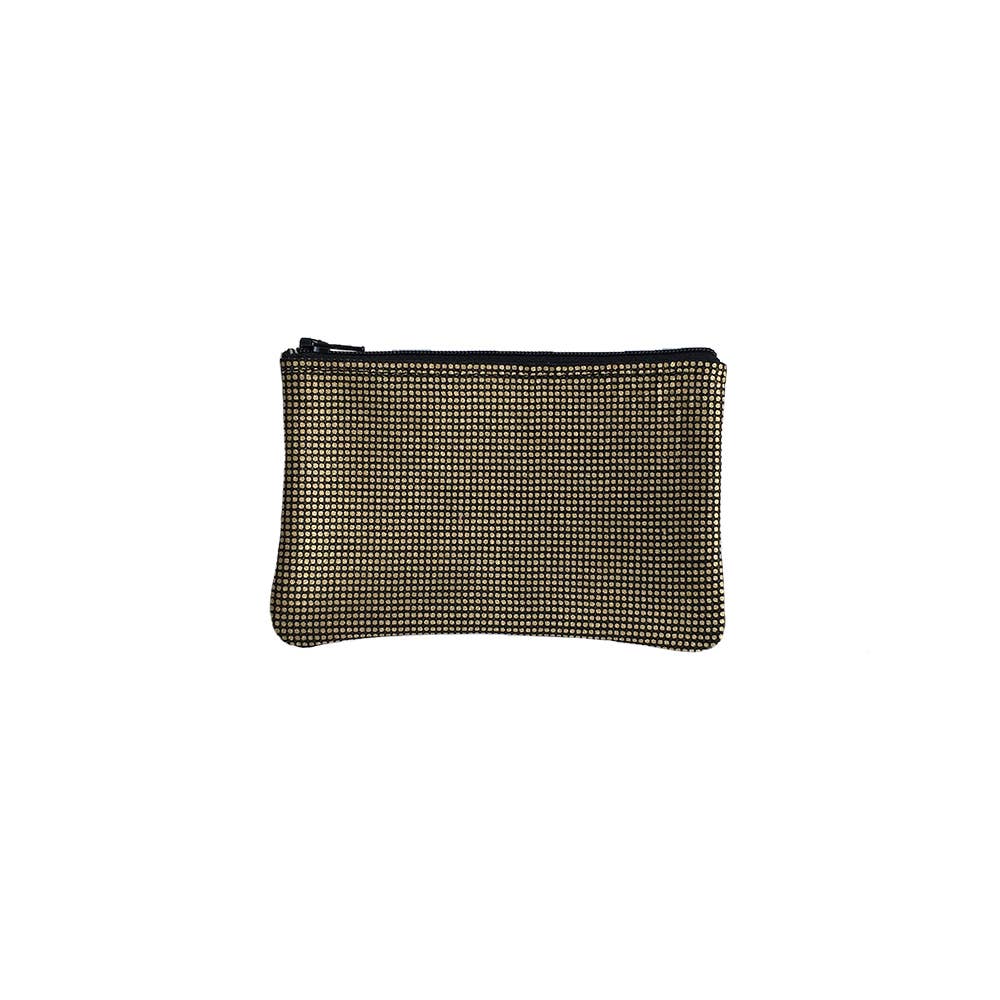 Small Zip Pouch: Foil Black