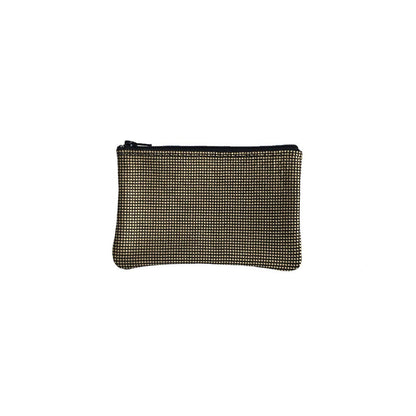 TRACEY TANNER | Small Zip Pouch - Distress Metallic Navy/Black