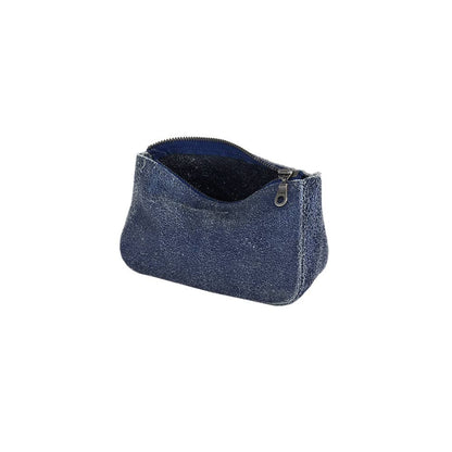Small Fatty Pouch: Metallic Distress Navy/Black