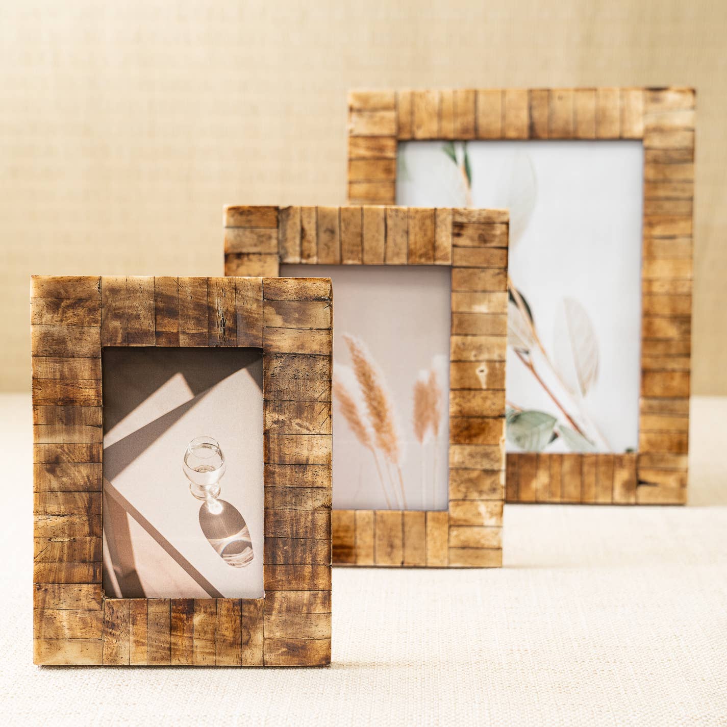 Antique Bone Block Frame, 4x6