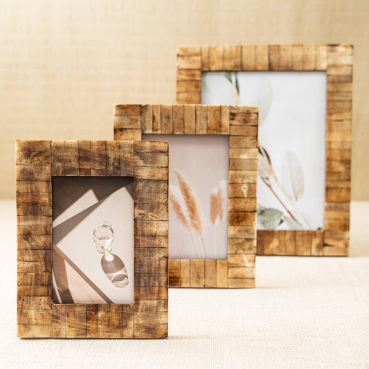 Antique Bone Block Frame, 4x6