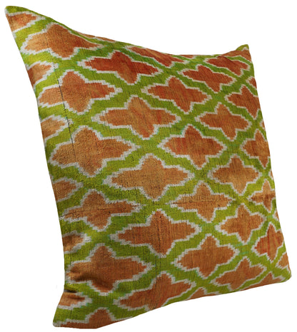 HANDMADE  IKAT SILK/VELVET PILLOWCASE | 24" x 24"