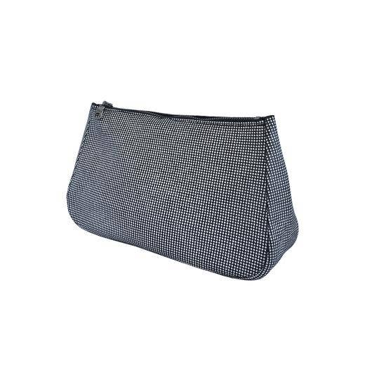 Medium Fatty Pouch: Metallic Distress Nacy/Black