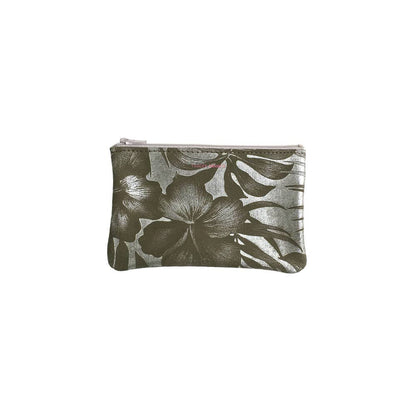 Small Zip Pouch: Matte Foil Verdant