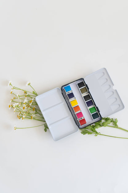 bailey rae studio 12 Color Mini-Travel Watercolor Paint Palette