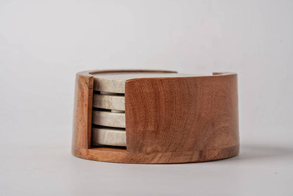 Marble Coasters - Set of 4 - Tan