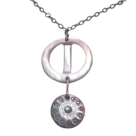 JADEWATER DESIGN | Antique Victorian Shell Button & Buckle Necklace