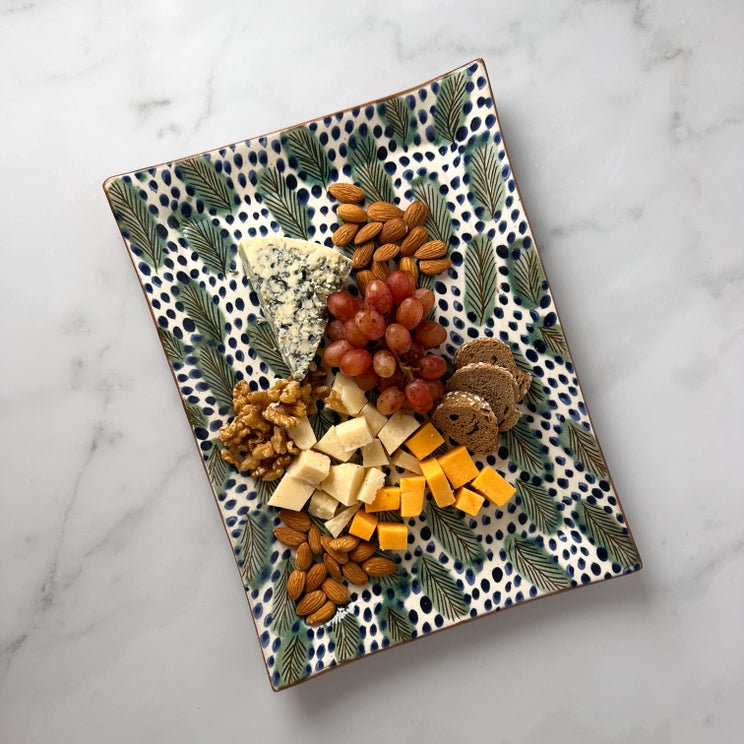 KILIIM | Palm Leaves Ceramic Tray