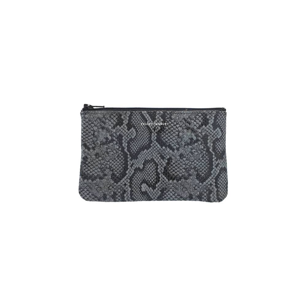 Small Zip Pouch: Foil Black
