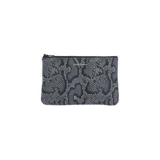 Small Zip Pouch: Snake Grey