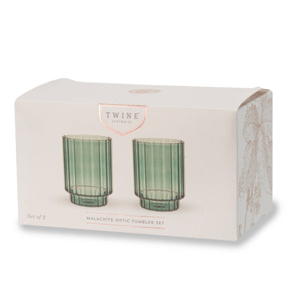 Malachite Optic Tumblers