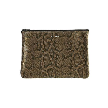 Medium Zip Pouch: Candy Patent Turquoise