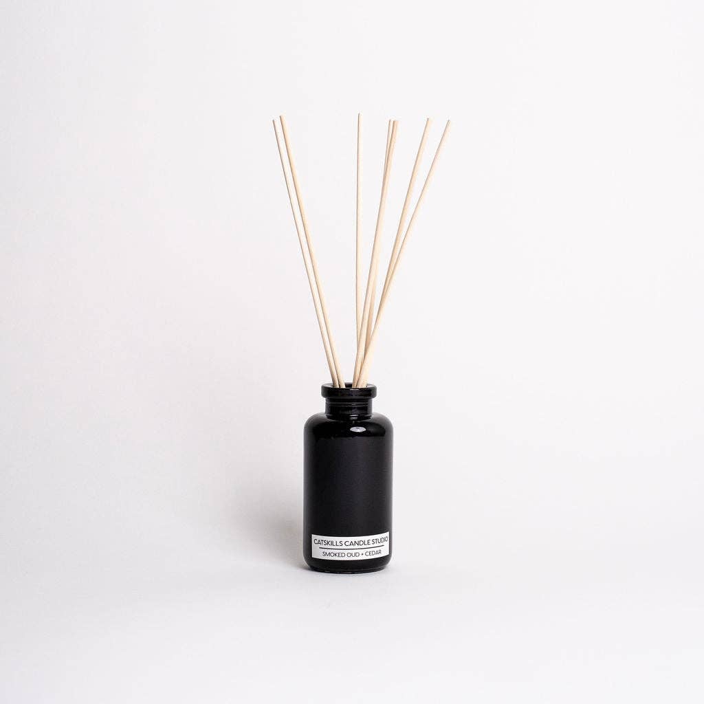 Catskills Candle Studio | Smoked Oud + Cedar - Diffuser: Reed Color - Black