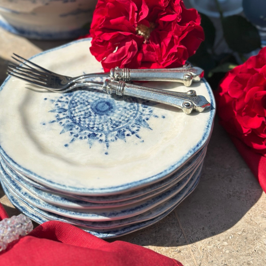 Burano Salad/Dessert Plate - New Color: Blue