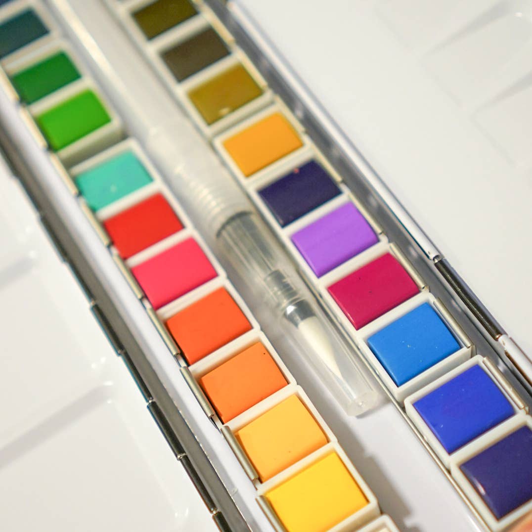 24 Color Watercolor Palette
