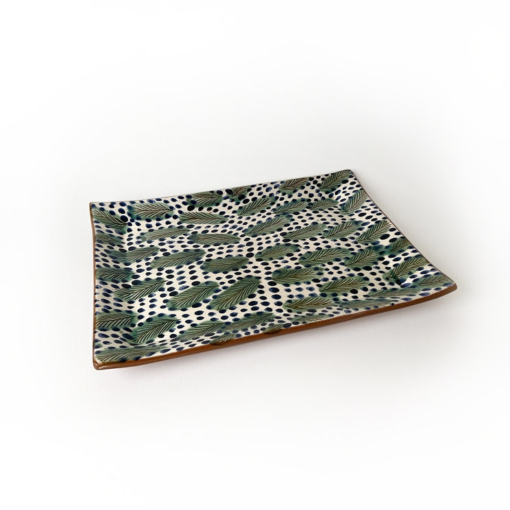 KILIIM | Palm Leaves Ceramic Tray