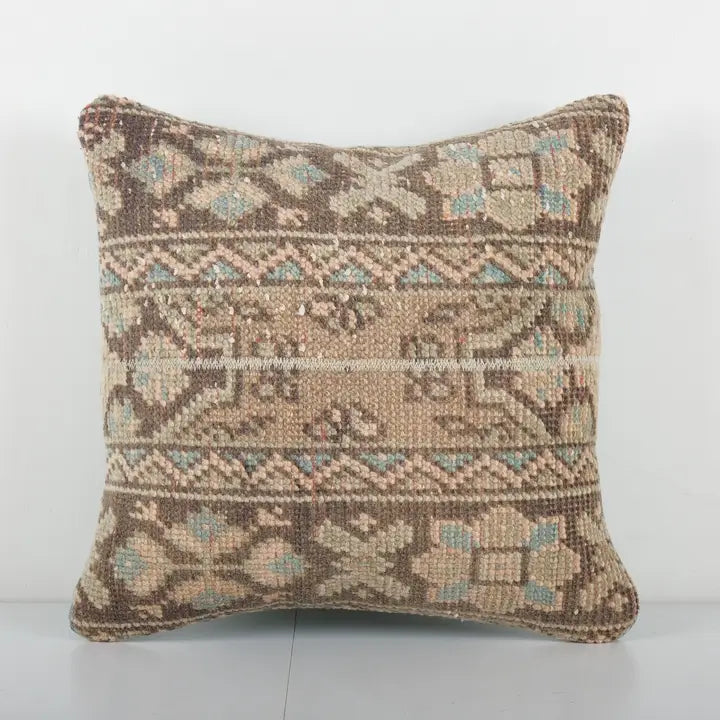 Muted Carpet Rug Pillow | 18ʺ × 18ʺ