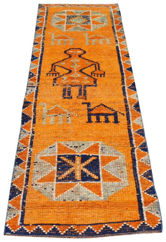 Vintage Kurdish Runner 2'7 x 9'1"
