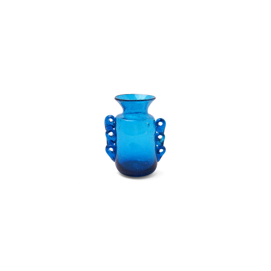 KILIIM |Knobbed Handblown Glass Vase: Blue