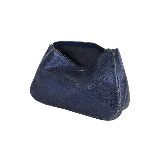 Medium Fatty Pouch: Metallic Distress Nacy/Black
