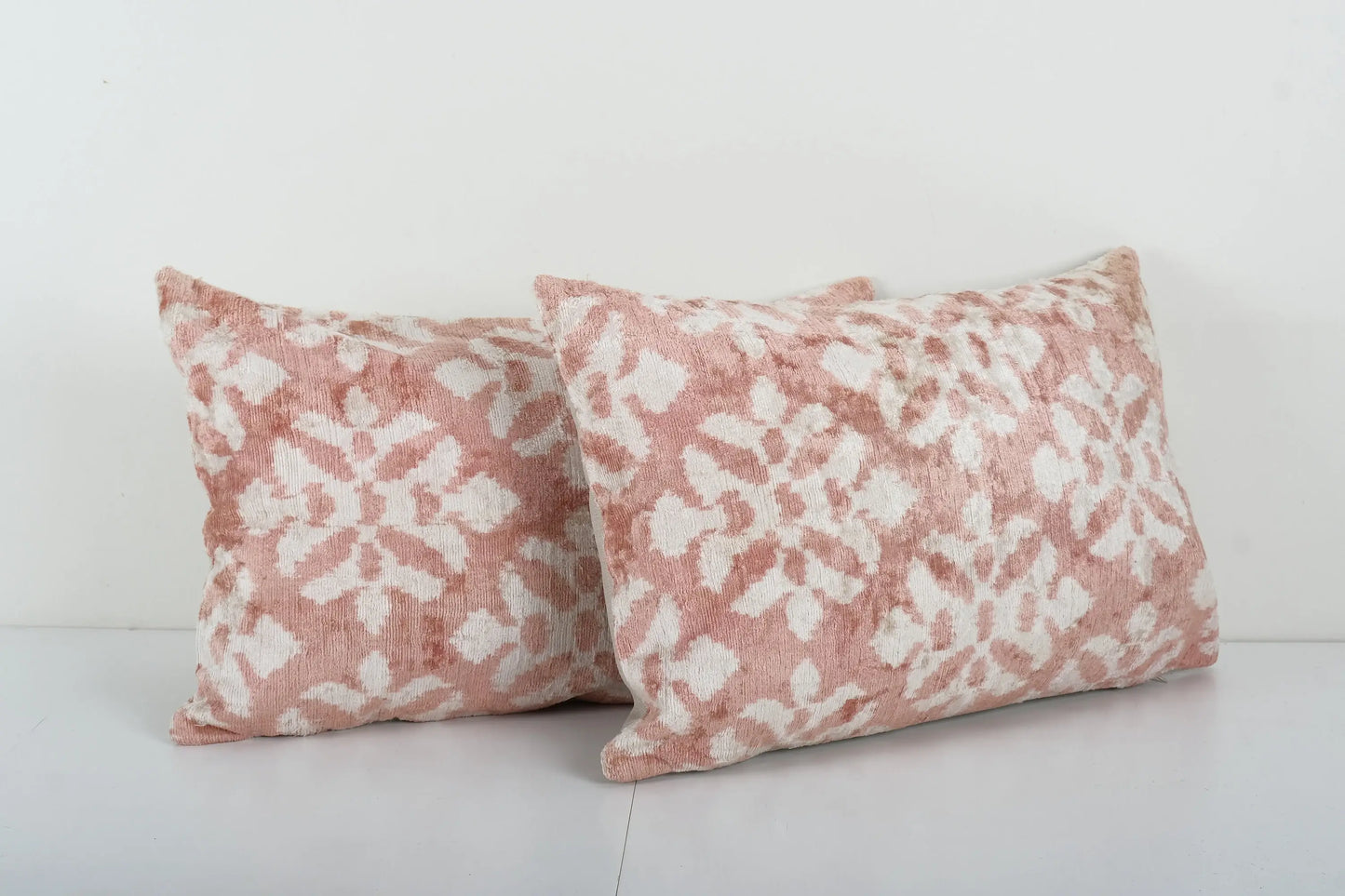 Silk Ikat Velvet Lumbar Pillow | 16" x 24"