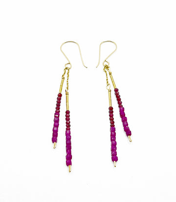 Debbie Fisher | Ruby, Garnet, and Gold Fill Beads on Gold Fill Wire