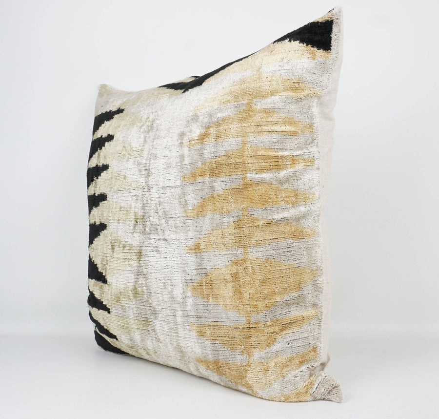 HANDMADE  IKAT SILK/VELVET PILLOW | 24