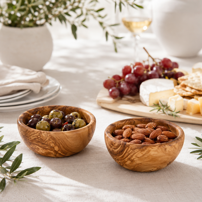 Small Olive Wood Snack Bowl: 5.5"