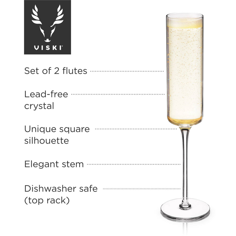 Viski | Laurel Crystal Champagne Flute