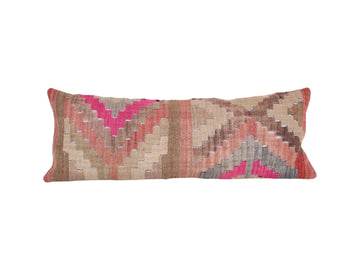 Long Striped Turkish Bedding Kilim Pillow, Turkish Rug | 14