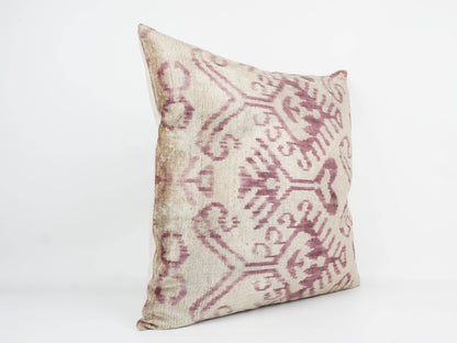 HANDMADE- IKAT SILK/VELVET PILLOWCASE | 20" x 20"