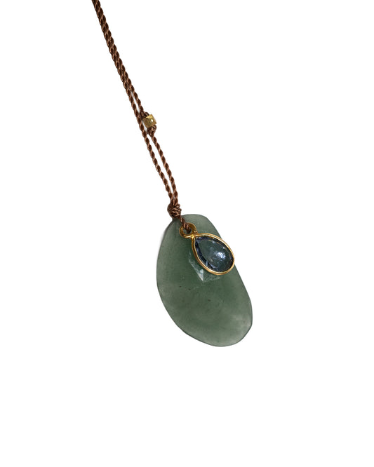 MARGARET SOLOW | Green Chalcedony & Tanzanite 18k