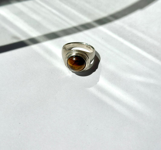 SONJA FRIES | Sterling Silver Tiger Eye Ring