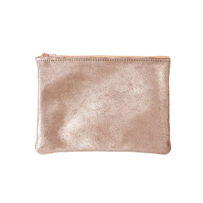 Medium Zip Pouch: Candy Patent Turquoise