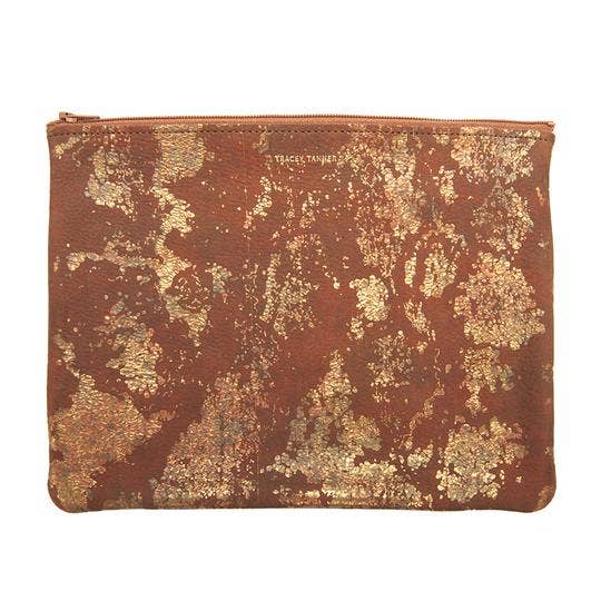 TRACEY TANNER | Large Zip Pouch   Oxidize Copper