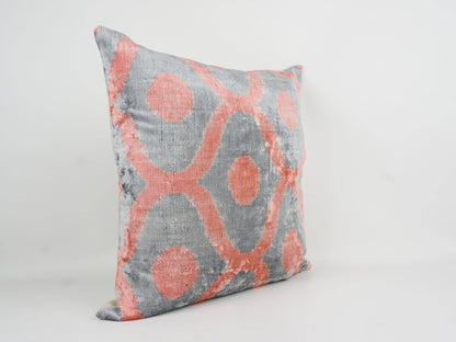 HANDMADE- IKAT SILK/VELVET PILLOWCASE | 20" x 20"
