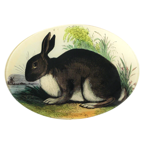 John Derian | Rabbit - 7 x 10" Oval Tray