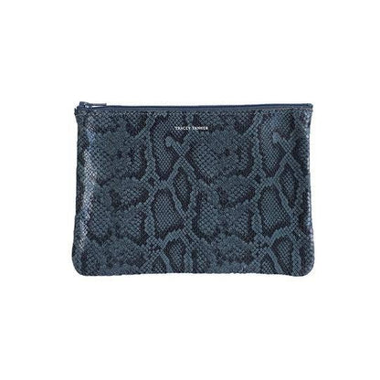 Medium Zip Pouch: Candy Patent Turquoise