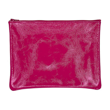 TRACEY TANNER | Large Zip Pouch -  Metallic Distress Navy/Black