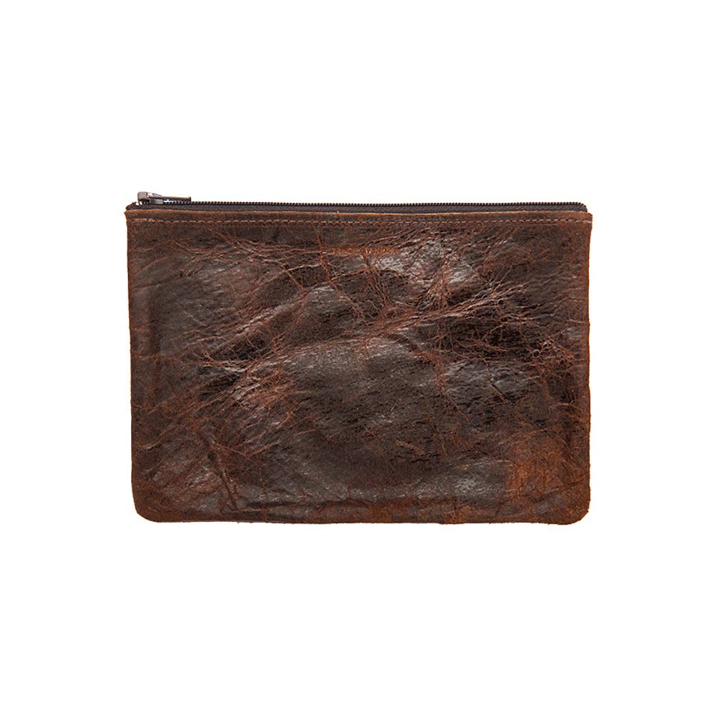 TRACEY TANNER | Medium Zip Pouch: Chocolate Revolver