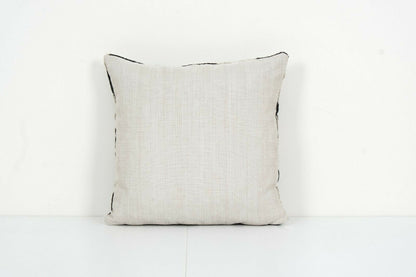 Black Silk Ikat Velvet Pillow | 16ʺ × 16"