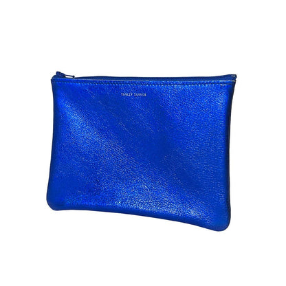 Medium Zip Pouch: Foil Black